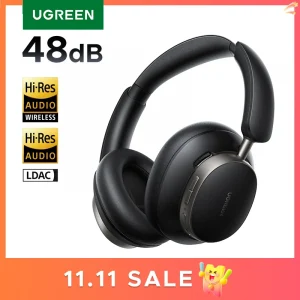 UGREEN Studio Pro 48dB ANC Wireless Headphones Over Ear Bluetooth Earphones Active Noise Cancellation Hi-Res LDAC 120h Playtime