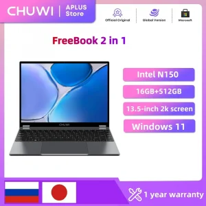 CHUWI FreeBook 2-in-1 Laptop Tablet 512GB SSD 16GB LPDDR5 Intel N150 13.5" IPS FHD Display WIFI 6 BT5.2 Windows 11 Notebook