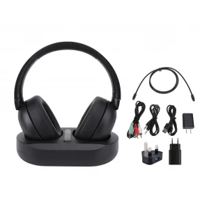 Wireless TV Headphone for TV Watching 2.4G Bluetooth 5.3 Wireless TV Headset with Charging Dock Base for Seniors Elderly Parents
